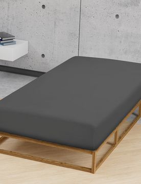 Jersey-Elastic-Spannbetttuch titanium, 1x 140x200 cm - 160x220 cm