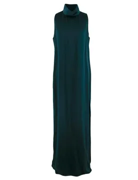 Nneoma Refined Turtleneck Dress in Marine - Goop - FashionsVida