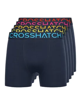 Mens Chasma Boxer Shorts (Pack Of 5) (Navy) - Size X-Large - Crosshatch - FashionsVida