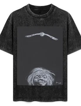 Charcoal Drawing of Goblin and Owl - Labyrinth T-Shirt Simple Line Art Print Tee - Aliexpress - FashionsVida