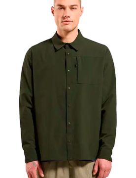 Essential camisa montaña manga larga hombre Verde (XXL)
