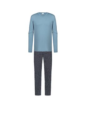 Pyjama boarder blue rot XL herren
