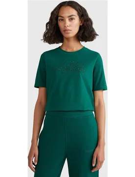 Camiseta de mujer con cuello redondo y manga corta - Tommy Hilfiger - FashionsVida