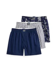 Boxershorts Paquete de 3 rayas / oso azul oscuro S