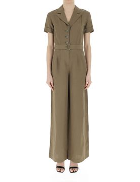 Jumpsuit misto lino LIU JEANS VERDE 44