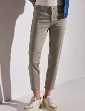 Satin-Hose im Casual Fit female Beige - Street One - FashionsVida