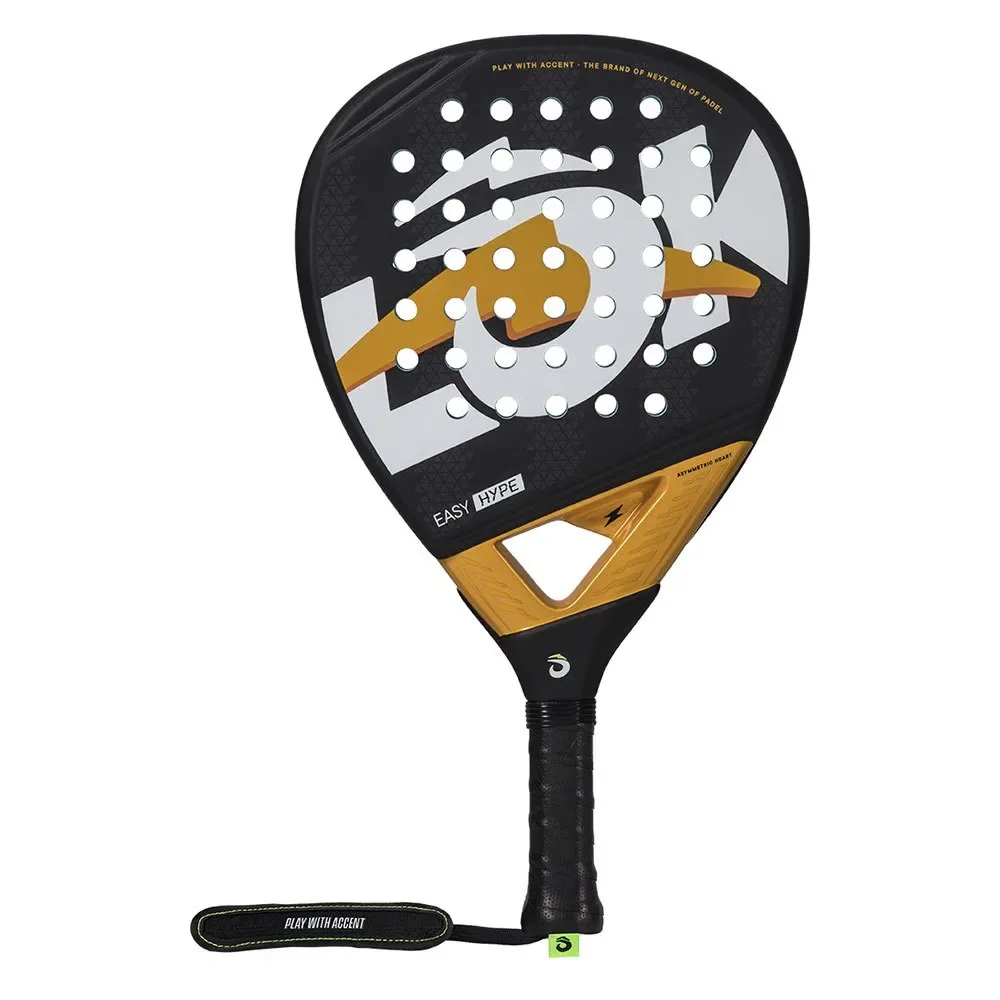 Easy Hype Padel Racket Black / Yellow 360-375 gr - Lok - FashionsVida