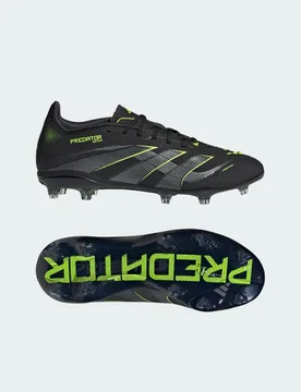 Scarpe da calcio Predator Elite per Terreni Compatti Bambini 35 Core Black / Iron Metallic / Lucid Lemon - Adidas - FashionsVida