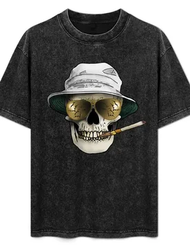 Hunter S Thompson Skull T-Shirt Minimal Art Print T-Shirt - Aliexpress - FashionsVida