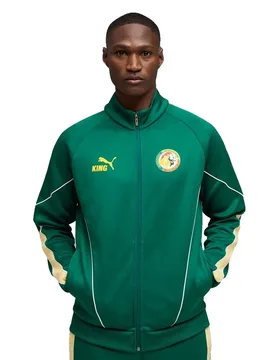 Sweat-shirt à Zip Senegal King Anthem Wild Green / Pelé Yellow L - Puma - FashionsVida