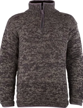 Men's Donegal Half Zip Jumper - Charcoal - Pachamama - FashionsVida
