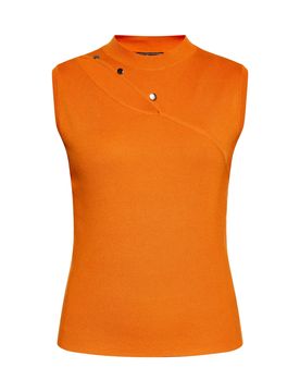 Faina Top de punto naranja