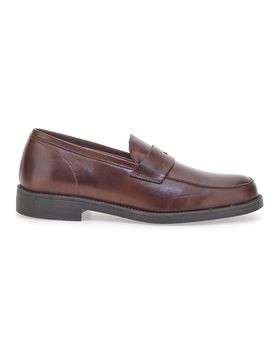 Mocassino Marrone Vera Pelle 711 41