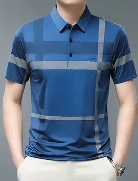 New Men's Business Casual Short Sleeved Shirt with Badge Solid Color Polo Shirt Fashionable Breathable Comfortable Versatile Top - Aliexpress - FashionsVida