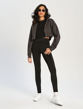 Leggings a vita alta - nero