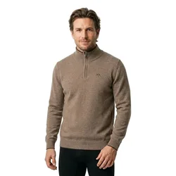 Gg Half Zip Sweater Fossil Melange M Men