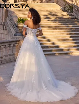 RODDRSYA Off Shoulder Appliques Wedding Gowns Sweetheart A-line Dresses For Bride Backless Elegant vestidos de novia Customized - Aliexpress - FashionsVida