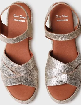Alpargatas de tacón de mujer de piel - Toni Pons - FashionsVida