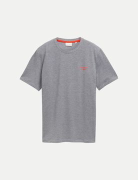 T-Shirt mit Logoprint Grau L