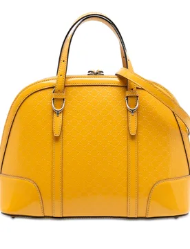 Small Microssima Patent Nice Dome Satchel - Gucci - FashionsVida