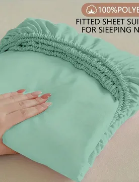 HONEYMOON 1 pieza Sábana ajustada de unicolor suave y cómoda, protector de cama, ligera y transpirable, bolsillo profundo de 9.84 pulgadas/25 cm - H - Shein - FashionsVida