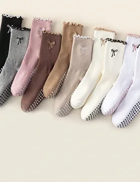 Pares de calcetines de yoga y pilates para mujer, calcetines profesionales de pilates antideslizantes con agarre de silicona 3D en todo el pie, dispon - Shein - FashionsVida