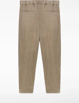 Pantalones jogger de hombre en lino con cintura elástica - Adolfo Dominguez - FashionsVida