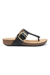 Resort Women's Regular Fit Leather Sandal - - Size: 3