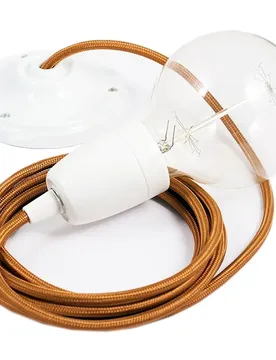 Cables Suspension Luminaire Rm22 50 Cm Whiskey / White One Size