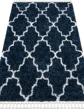 Teppiche Teppich Union 3488 Marokkanisches Spalier Blau / 140x190 Cm 140x190 Cm