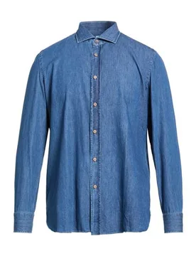 Jeanshemd Herren Blau 41 Herren - GIAMPAOLO - FashionsVida
