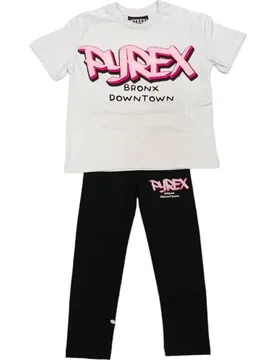 T-shirt+leggings Bianco/rosa S4PYBGTL199 - Pyrex - FashionsVida