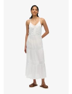 Para mujer. W8011908A Vestido largo de tirantes Ibiza (XS), Casual, Viscosa, Sin mangas / Tirantes