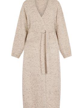 Long V-Neck Belted Cardigan