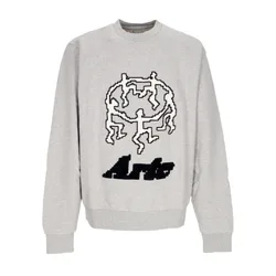 Felpa Leggera Girocollo Uomo Pixel Dancer Texture Emb Crewneck Grey