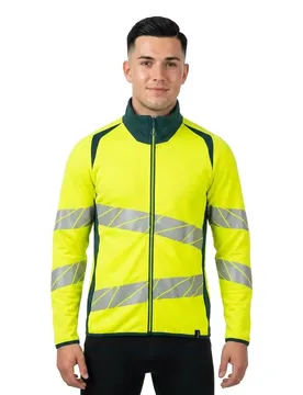 Sweat-shirt à Zip Accelerate Safe 19184 Hi-Vis Yellow / Dark Petroleum 5XL