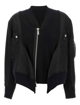 Sacai Nylon Insert Cardigan