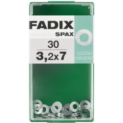 Arandela Plana Cincada Ø3,2 x Ø7 mm - Caja 30 Uds