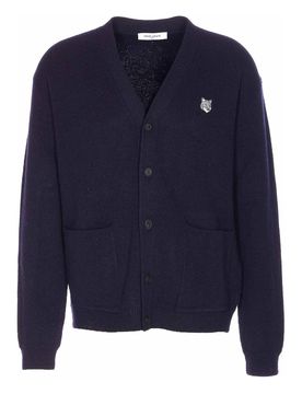 Cardigan Milano con testa di volpe