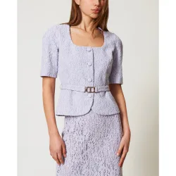 Chaqueta de mujer de encaje floral