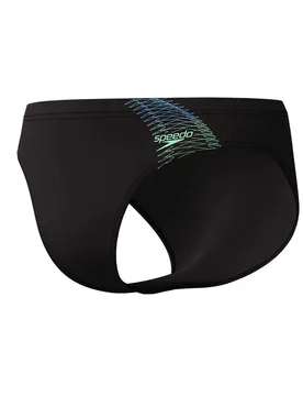 Medley Logo 7 Cm Swimming Brief Black / Alfalfa Green UK 40 Men - Speedo - FashionsVida