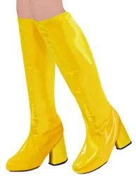 Schuhüberzüge Disco-Stiefel gelb