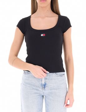 Top in cotone NERO L