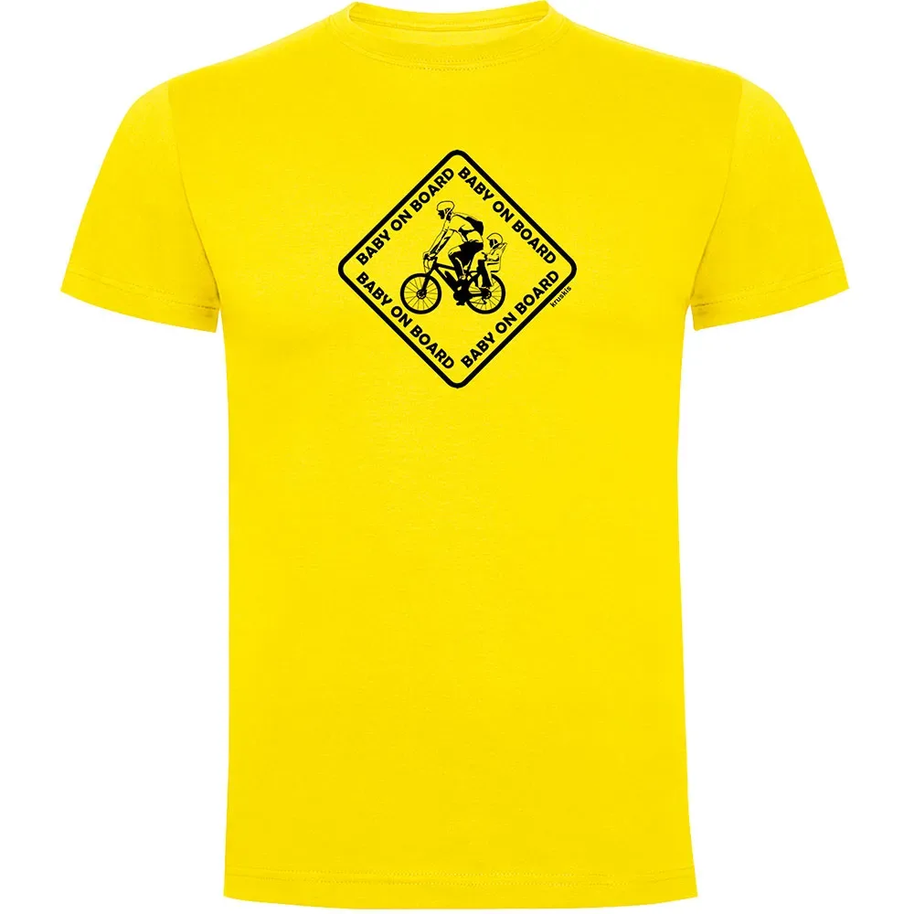 Maglietta A Maniche Corte Baby On Board Yellow - Kruskis - FashionsVida