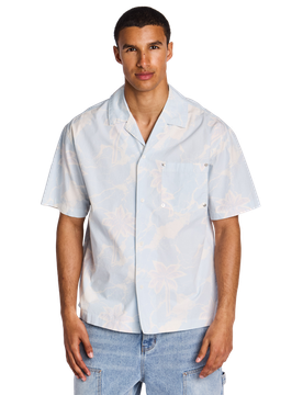 Tenzin Button Front Shirt Uomo - Magliette Blu - Taglia XS - Poly Jersey XS