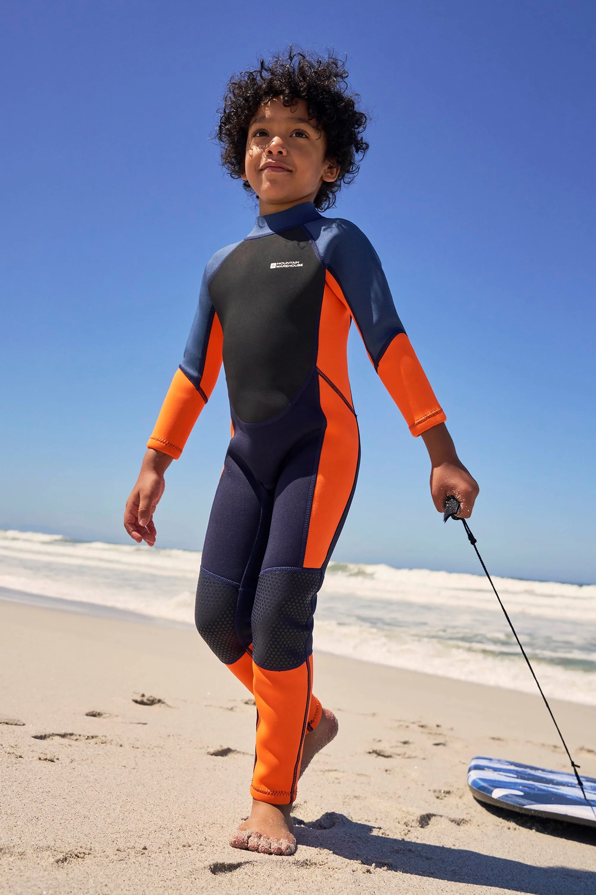 Kids Full 2mm Wetsuit - Orange - Orange - Size: 3-4y - Mountain Warehouse - FashionsVida