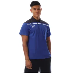 Mens Precision Collared Short Sleeve Polo Shirt In Royal/navy - Size Medium