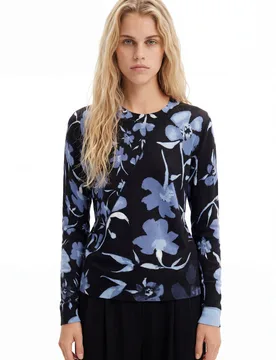 Pull patchwork fleurs BLACK XXL female - Desigual - FashionsVida