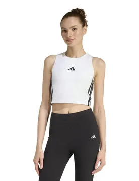 Maglietta Senza Maniche Essentials 3 Stripes Padded White XL - Adidas - FashionsVida