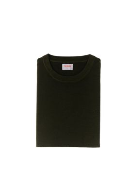 Maglione lana merino VERDE OLIVA XXL